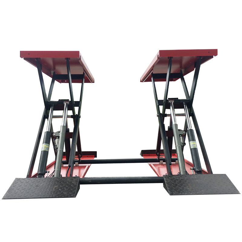 Ventas directas de la fábrica Liba 1,4 M elevador de coche de cuatro cilindros elevador de tijera impermeable ultrafino tijeras pequeñas