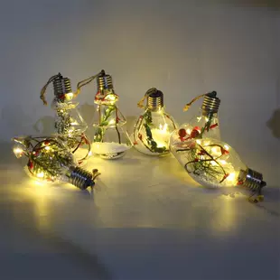 Ёлочные шары с LED-подсветкой прозрачный пластик