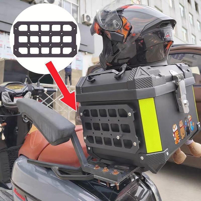 New motorcycle tail box tactical hanging board, scooter rear tail box hanging board, electric vehicle rear storage hanging board wholesale