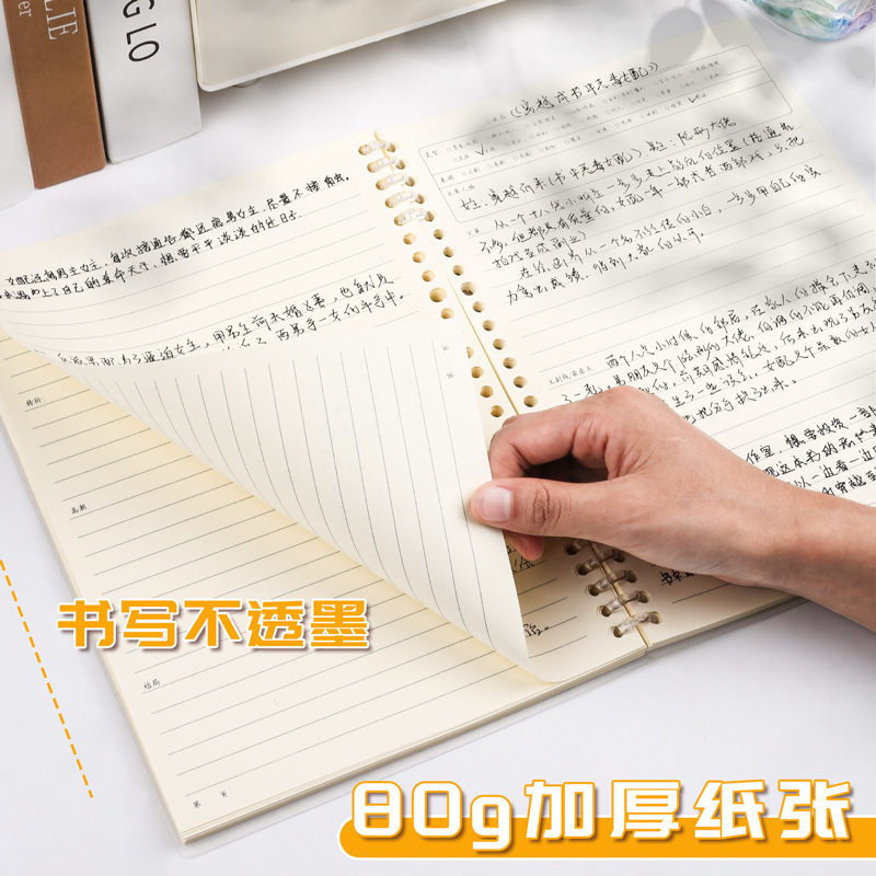 小説執筆用の特別なルーズリーフ紙ノート、キャラクター設定アウトラインノート、学生向けの特別なテンプレート|undefined