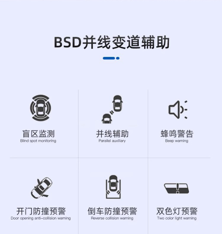 Car Bsd Blind Spot Monitoring Bsm Parallel Driving Assistance System 77g Blind Spot Lane Change Assist Overtaking Warning Radar 24g