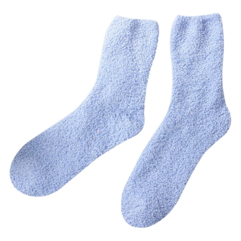 Женские носки из кораллового флиса, зимние теплые плюшевые носки, носки-поло оптом, женские носки, полфлисовые носки ярких цветов, носки Zhongtong.