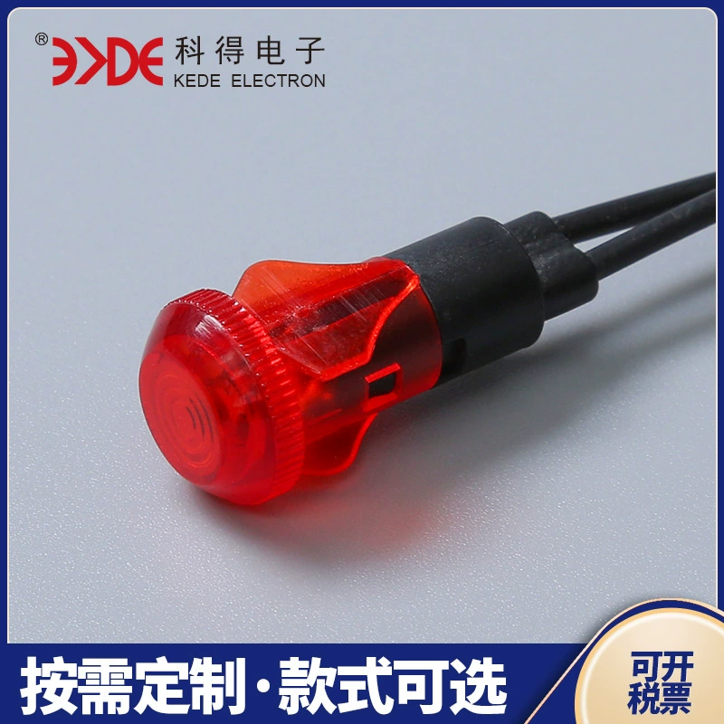 Производители поставляют световой индикатор K62 красный пластиковый корпус с проводным индикатором энергосберегающего электрического оборудования.