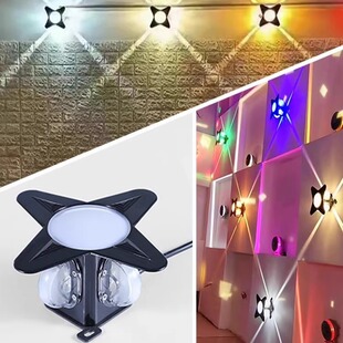 Led Cross Starlight Lamp 5W15W Household Atmospheric Water Wall Lamp Indoor Courtyard Lighting Decoration Colorful Beam Spot Light Source