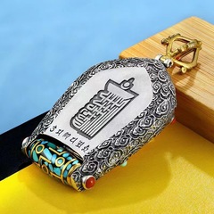 The Patron Saint of Ten Thousand Buddhas Chaozong Simple Native Buddha Turning Dzi Beads Thangka Pendant for Men Yellow God of Wealth Green Tara Necklace for Women