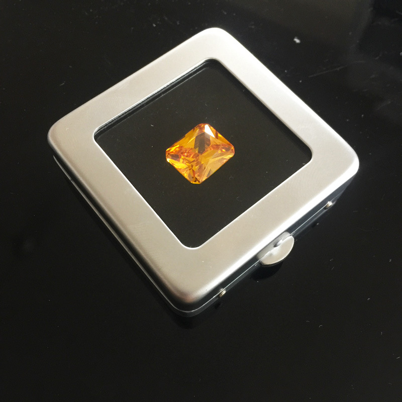 宝石盒子裸石盒透明首饰小盒子铁盒戒面展示盒金属裸钻盒