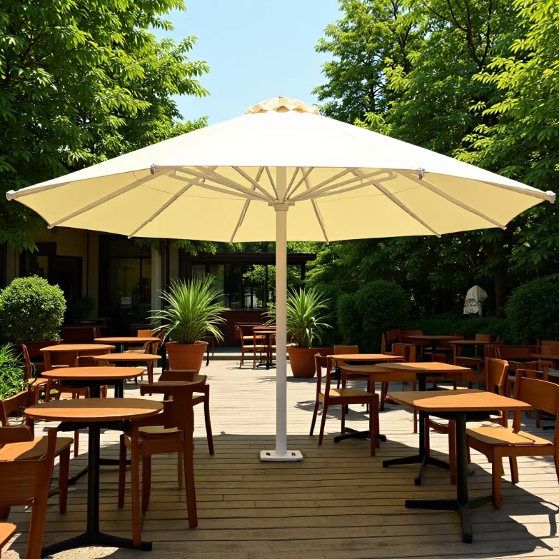 5米7米餐饮商铺别墅户外伞大号电动伸缩遮阳伞酒店室外伞太阳庭院