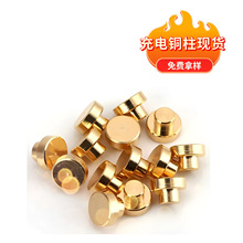 充电铜柱现货 蓝牙耳机导电铜针镀金触点厂家， pogopin弹簧顶针