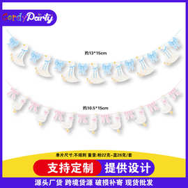 跨境傻鹅主题装饰拉旗宝宝派对布置亚马逊横幅生日拉旗工厂定制