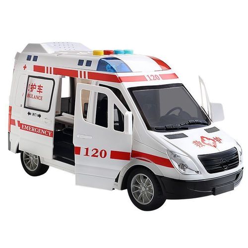 Children's 120 Ambulance Toy with Openable Doors, Music, Story, and Realistic Inertia 110 Police Car for Boys, Car Wholesale