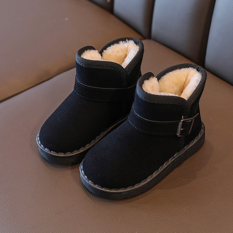 2023 inverno nuove scarpe per bambini scarpe di cotone per bambini stivali da neve per bambini ispessiti peluche stivali di cotone caldi e antiscivolo_voghion.com