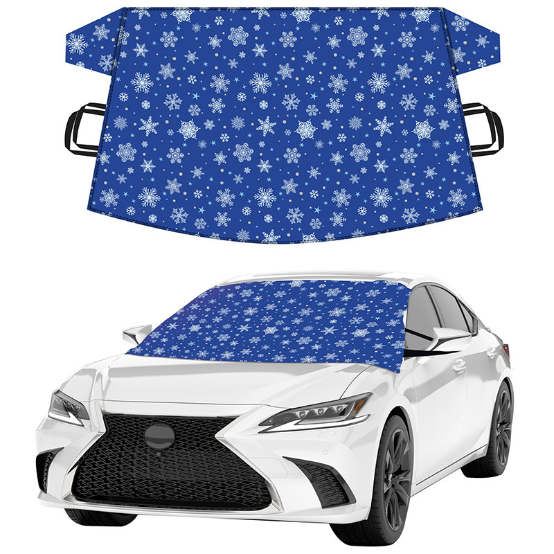 Customized New 600D Polyester Car Snow Cover Winter Windshield Cover Heat Insulation Sun Protection Vinyl Antifreeze Sunshade