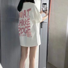 2025��ɫ��ĸӡ�����ɶ���T��Ů����С��oversize������H������