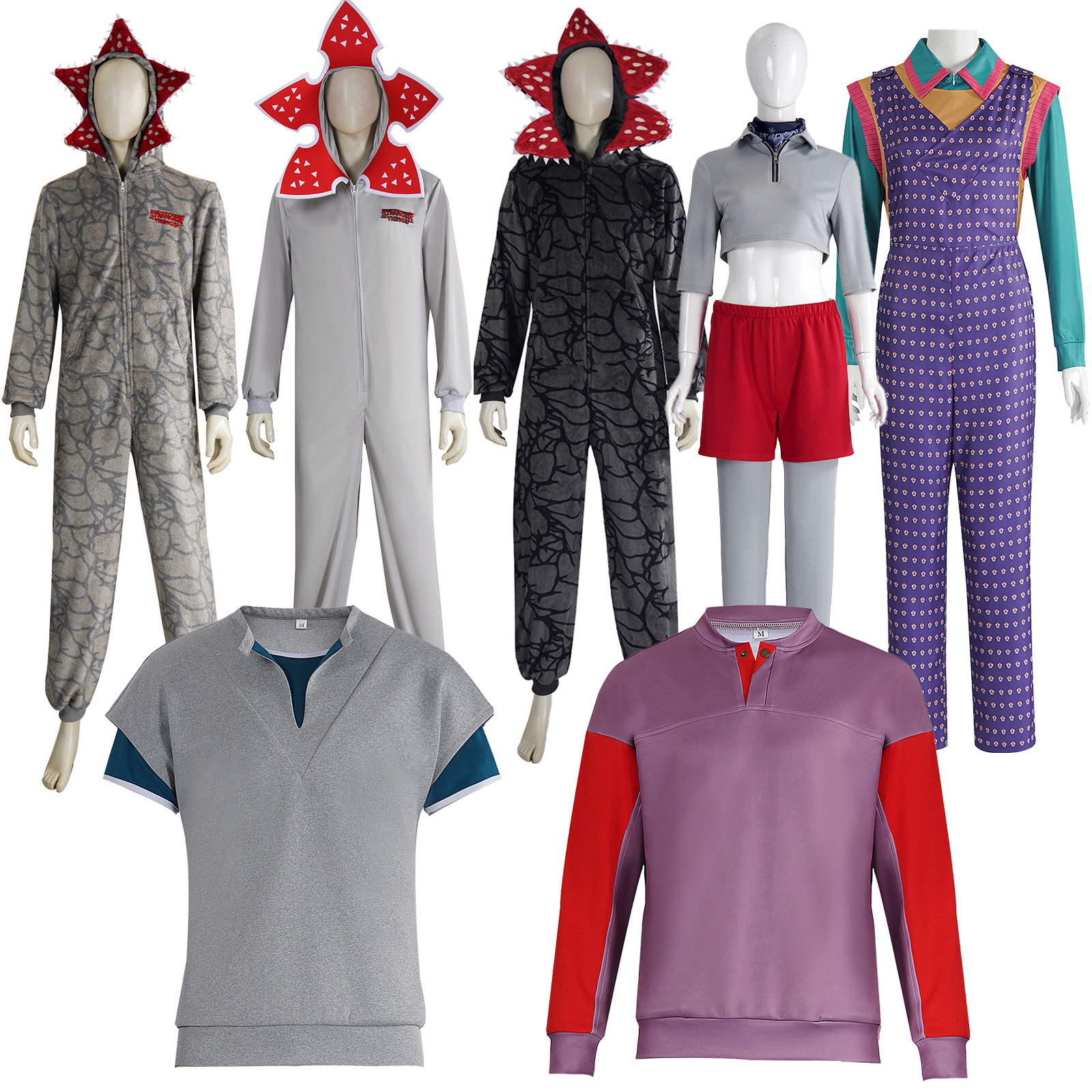 Stranger Things Piranha Cosplay Pajamas Piranha Bathrobe Cos Costume Halloween Costume Cross-Border Factory