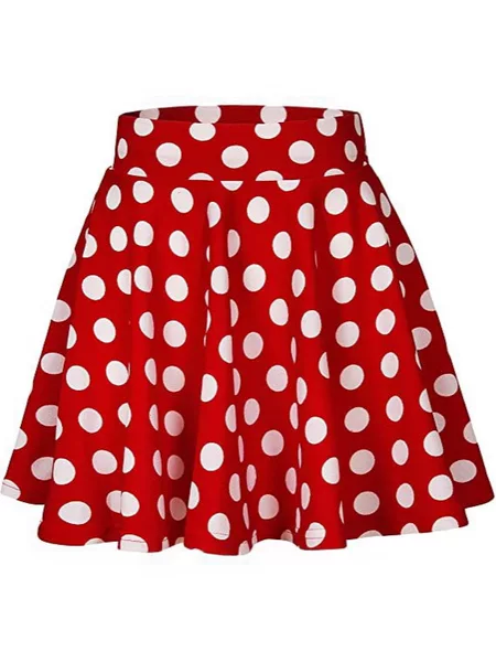 Amazon's Hot-Selling Cross-Border European and American Summer Polka-Dot Skirt with Polka-Dot A-Line Thanksgiving Mini Skirt