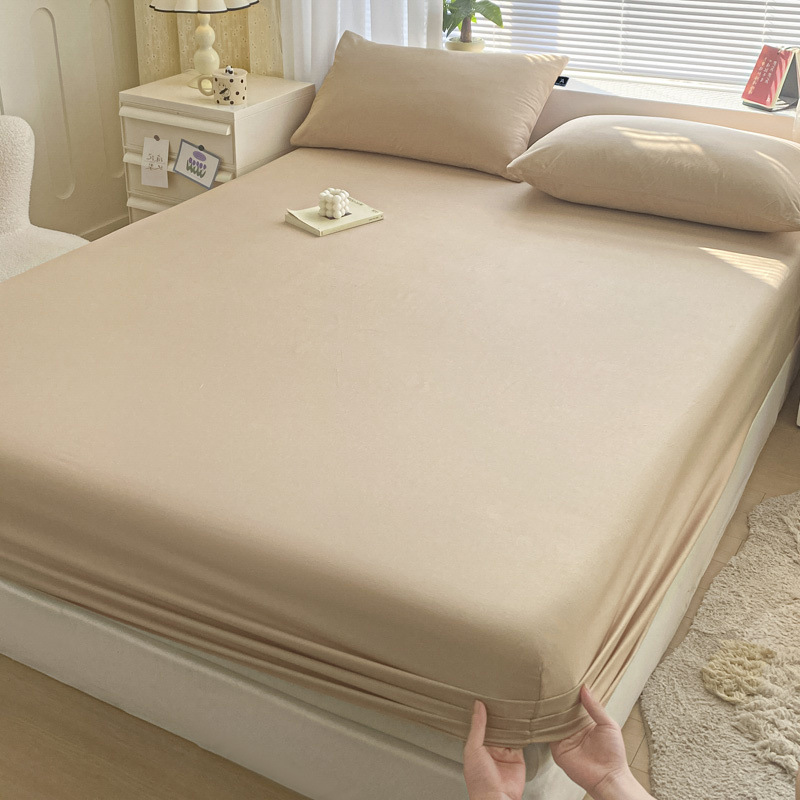 2025 nueva ropa de cama de una sola pieza de algodón 100 funda de cama de algodón con todo incluido cubierta protectora de colchón pieza individual de tres piezas 2