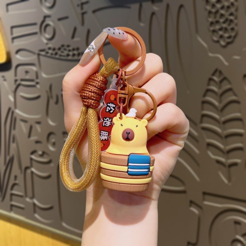 新しいカピバラシリーズ人形キーホルダーペンダントクリエイティブカピバラキーチェーンカップルバッグペンダント卸売|undefined