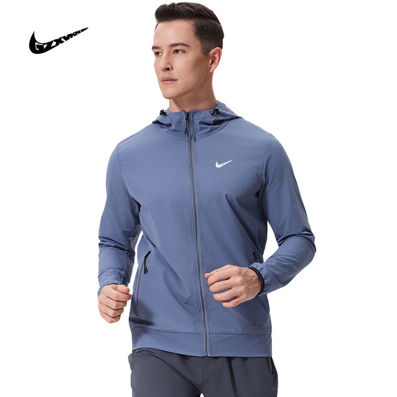 Running Sports suit Spring and Autumn Men's Hooded Training Quick-drying Clothes Professional Morning Running Riding Clothes Fitness Clothes Men