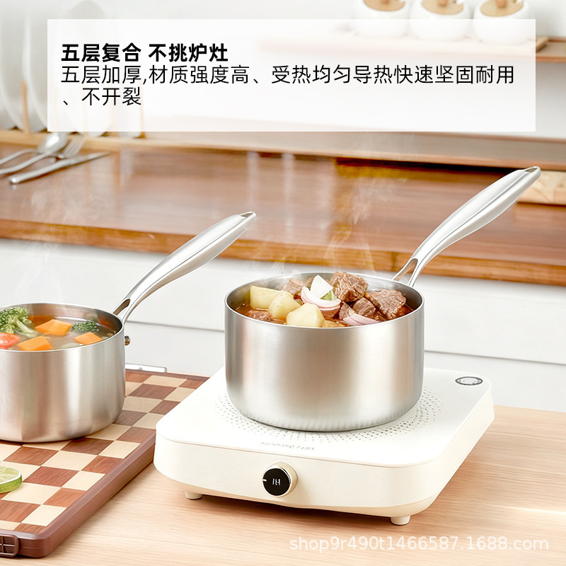 acero de tres capas 316 acero inoxidable cocinador de vapor de cocción doméstico extra grueso cocinador integral cocinador de grado de alimentos cocinador electromagnético quemador