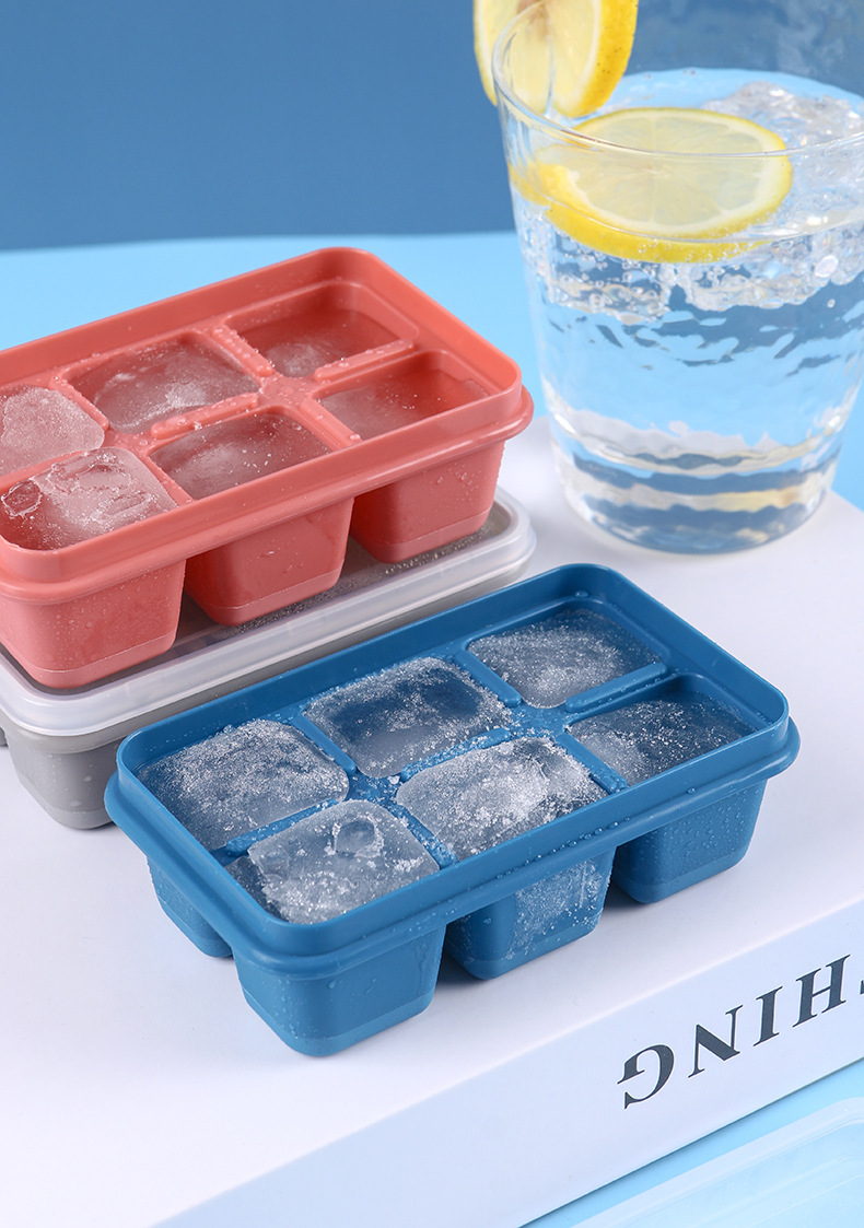 Refrigerator ice cube mold ice cube maker home frozen ice cube home-made ice cube box silicone soft bottom lid accelerator