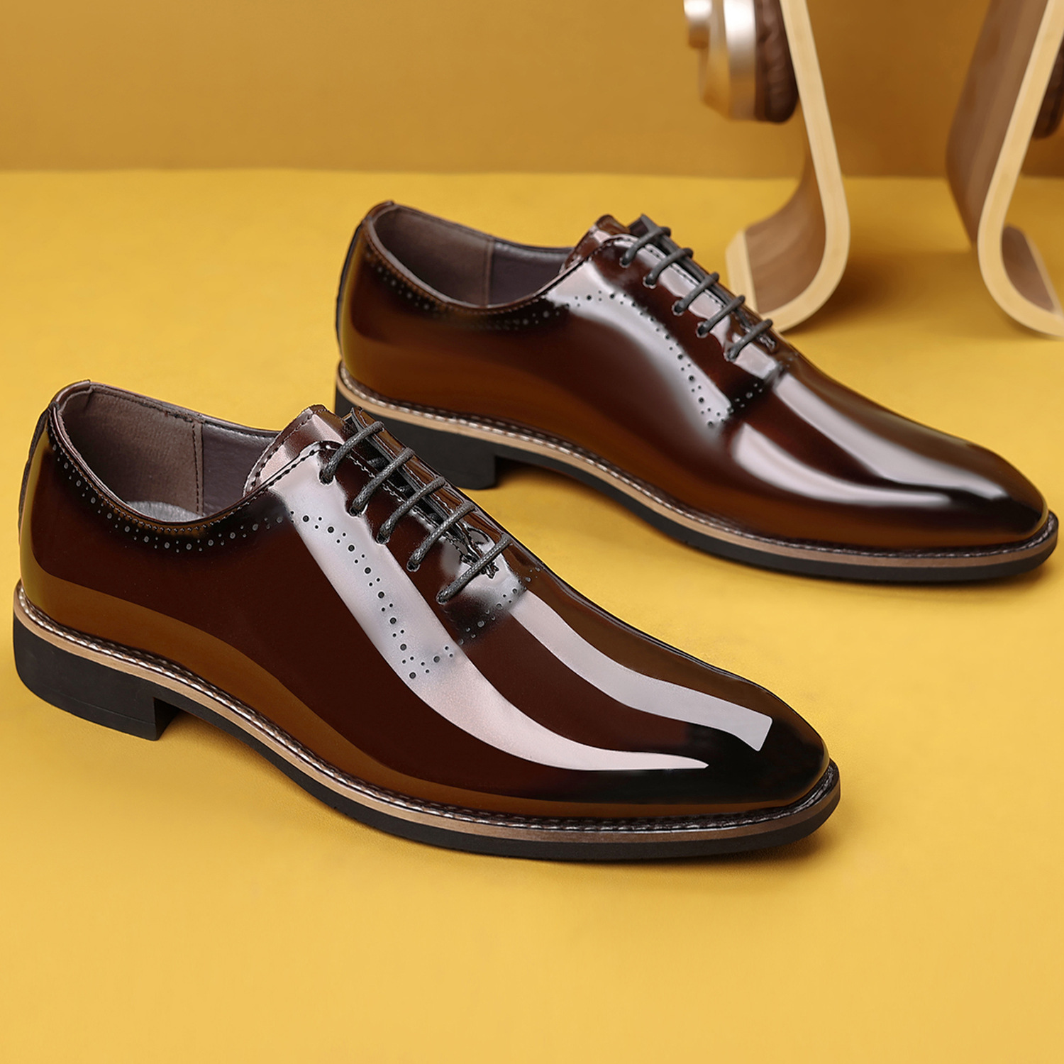7903 Cross-border Men's New Autumn Shoes, Lace-up British Style Patent Leather Shoes (Yumei Ruijie Series)_vogvips.com