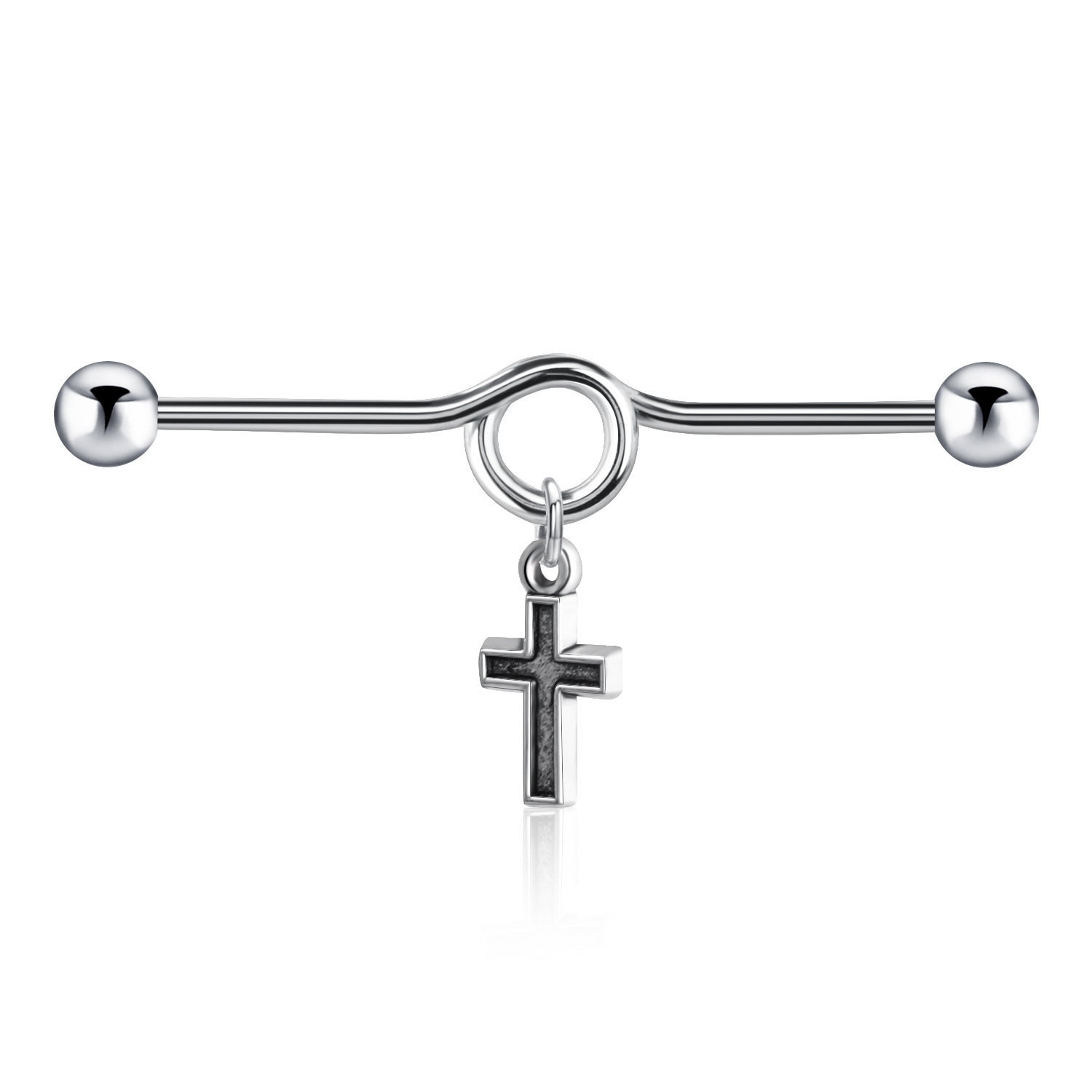 16G labret stud size and finish detail