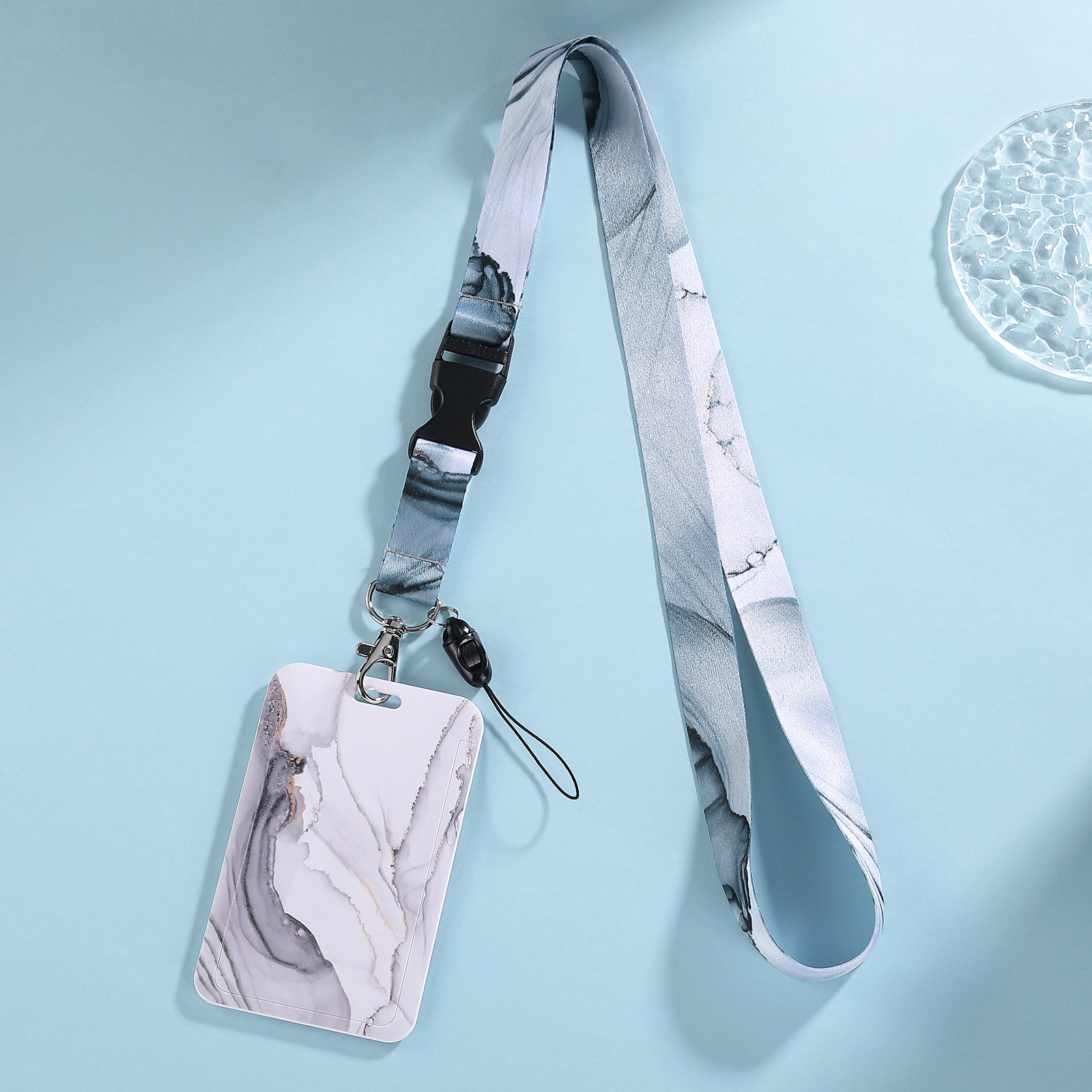 고급 회색 대리석 + 버클 끈