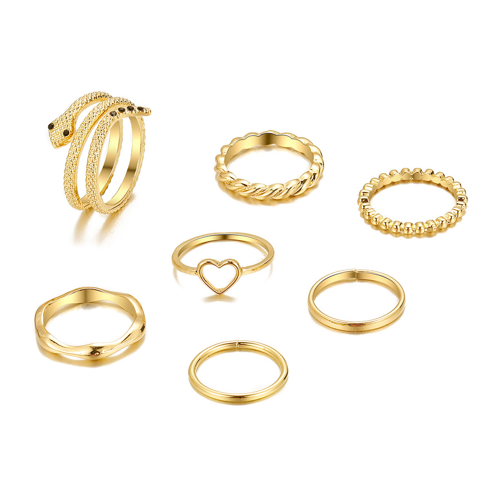 Fashion Snake Alloy Plating Rings display picture 2