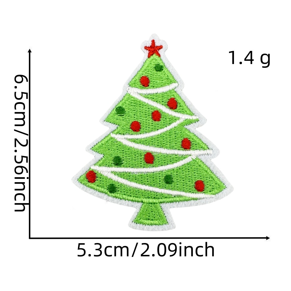 2g Weight Clothing Sticker Patches Classification 1 Piece, 1 Set Quantity Nonwoven, Polyester Material Christmas Festival Christmas Tree, Letter, Snowman Pattern Cute Style 1 Piece 1 Set Cute Christmas Tree Letter Snowman Nonwoven Polyester Clothing Sticker Patches 13