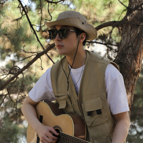 Big Head Circumference Fisherman Hat Mountain Style Outdoor Sun Protection Fishing Hat for Men, Fat Face Plus Size Hat