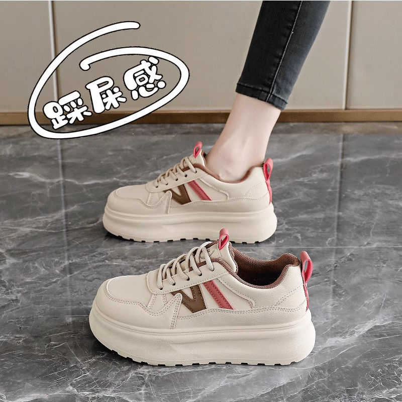 Women's Sports Sneakers 2025 New Autumn Thick-Soled Platform Shoes Soft-Soled Versatile Foot-Showing White Casual Shoes Hot Style Women's Sports Sneakers 2025 New Autumn Thick-Soled Platform Shoes Soft-Soled Versatile Foot-Showing White Casual Shoes Hot Style