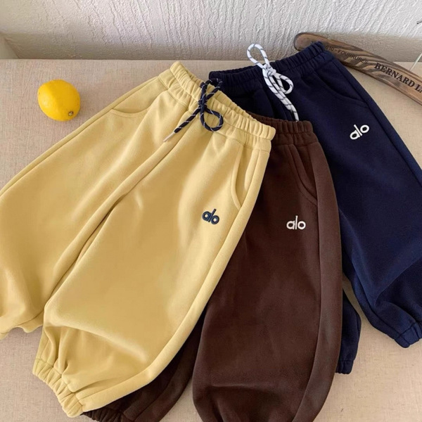 Children's solid color autumn trousers for boys