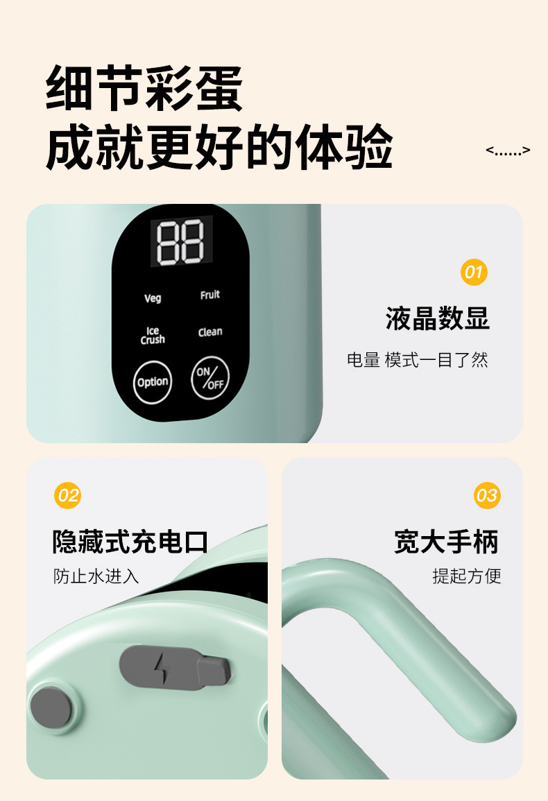 Cross-border New Portable Juicer Cup Home Mini Multifunctional Electric Small Juice Maker Juicer Cup USB Charging
