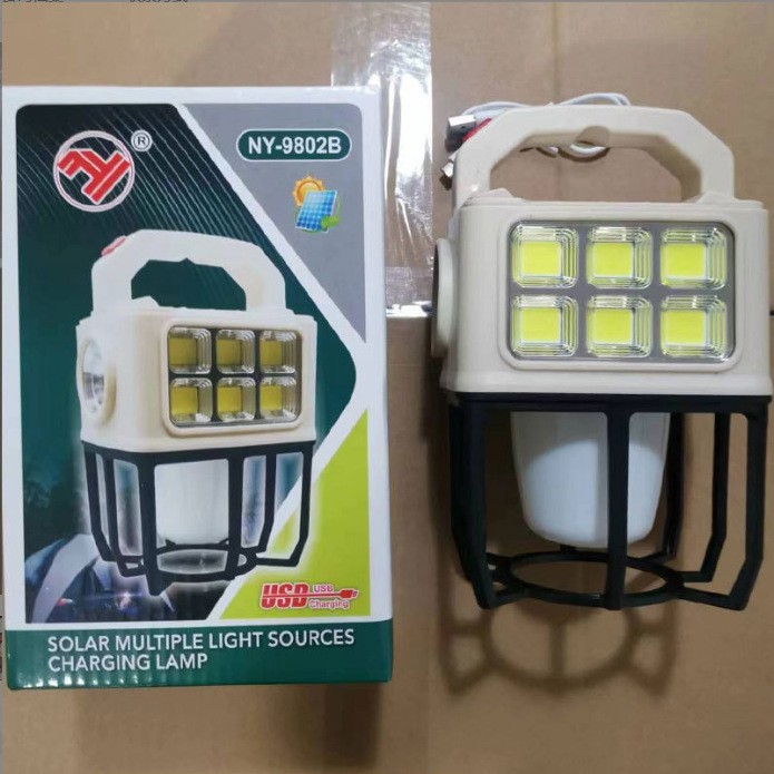 Nuevas luces de emergencia solares solares transfronterizas para uso doméstico al aire libre, iluminación de carga portátil, multifunción portátil