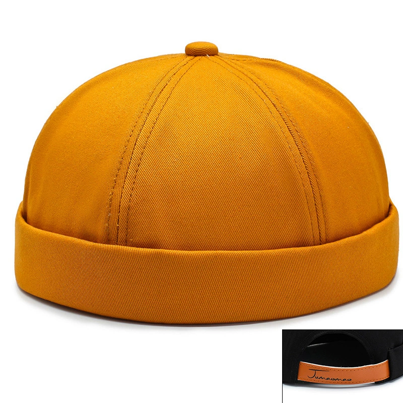 Landlord hat cotton beanie, solid spring–autumn brimless cap, one size adjustable 56–58 cm