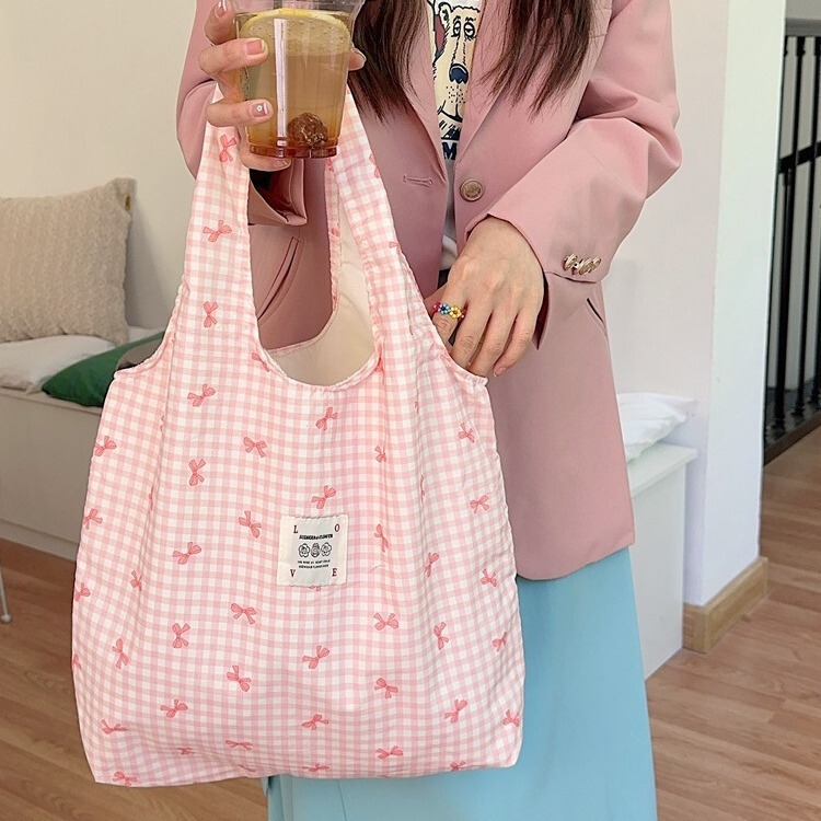 44301 Large Capacity Simple Printed Bow Canvas Bag Shoulder Bag Women's Shopping Bag Shoulder Bag 44301 Large Capacity Simple Printed Bow Canvas Bag Shoulder Bag Women's Shopping Bag Shoulder Bag