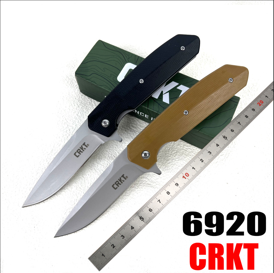 厂家热销6920CRKT户外便捷折叠刀高硬度露营EDC工具刀随身防身刀