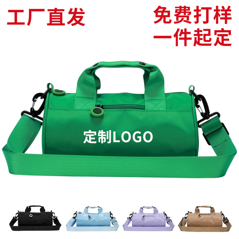 Cross-Border Shoulder Bag, Travel Bag, Casual Hand Luggage Bag, Lightweight Fitness Yoga Sports Bag, Can Be Printed with Logo