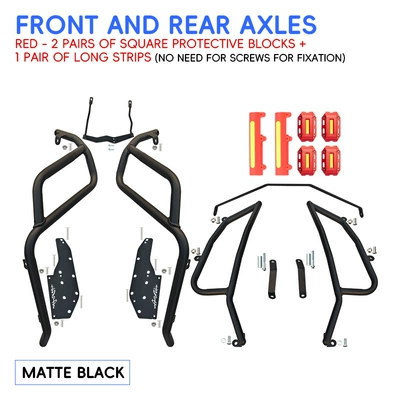 Motorcycle bumper – modification - blackenhanced-front-bumper-rear-bumper-red-protective-blocks