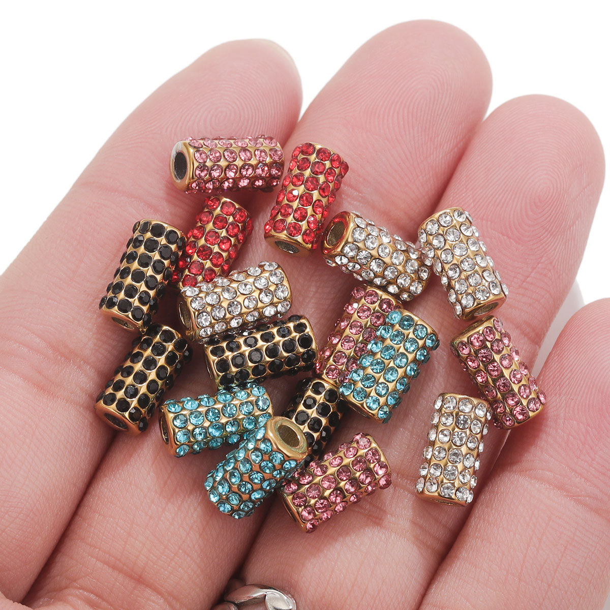 Accesorios de bricolaje hechos a mano cuerda trenzada con cuentas material joyería punto completo diamante retro Moda Africana agujero grande 3mm