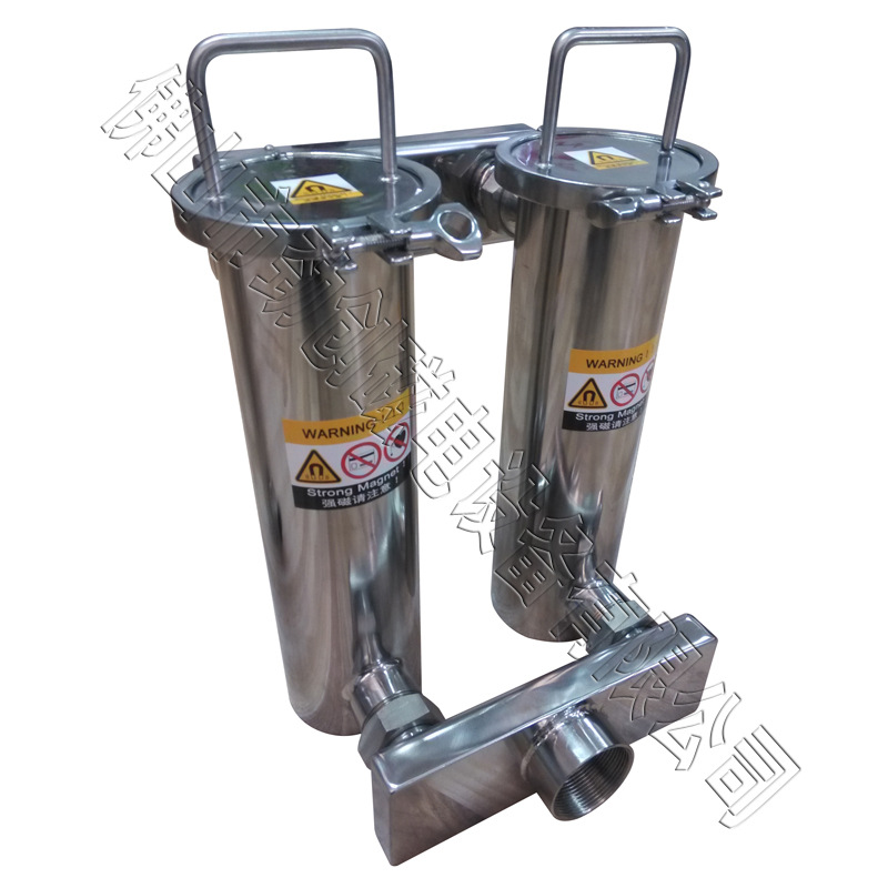 厂家供应 浆料除铁器 管道式3管 管道式浆料除铁器 除铁过滤器