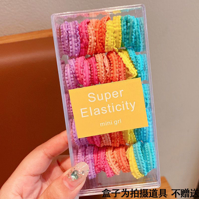 Correas para el cabello de los niños accesorios para el cabello de princesa de alto valor para las niñas pequeñas atar la cuerda para el cabello sin dañar la banda de goma del cabello nueva cuerda para la cabeza de color caramelo