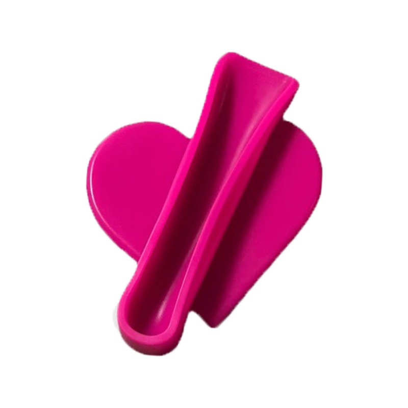 Estuche de silicona para lápiz labial con diseño de amor transfronterizo, soporte para lápiz labial con pegamento 3M, estuche para teléfono móvil, soporte portátil para brillo labial, venta al por mayor.