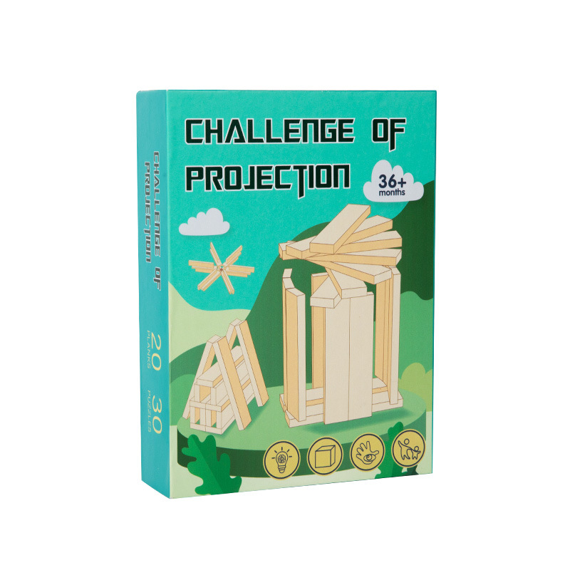 Weiweihu Children's Early Education Space Proyección Desafío Caja de regalo de madera Regalo de cumpleaños Nuevo juguete educativo avanzado