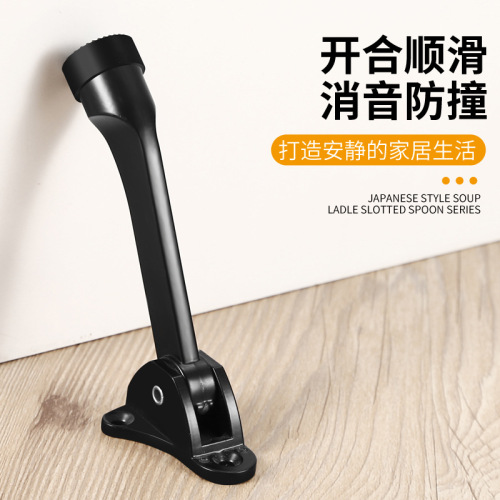 Zinc alloy door top, horseshoe-shaped new American foot door stopper, rubber anti-collision foot door stopper