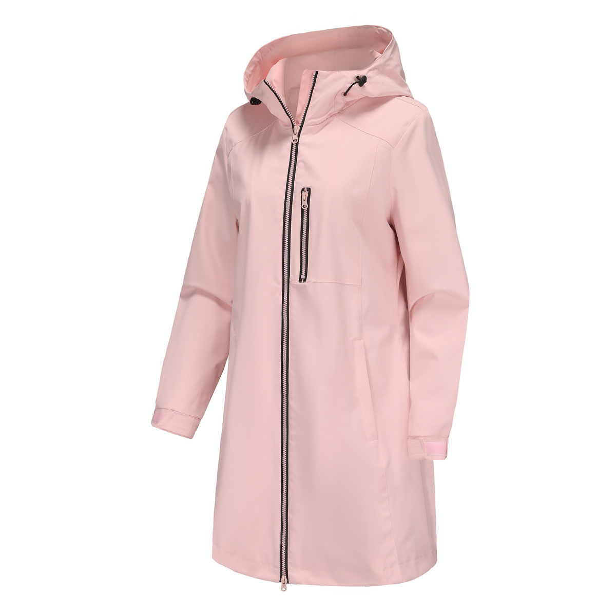 Vêtements pour femmes sports de plein air coupe-vent hydrofuge veste à capuche à manches longues pour femmes printemps et automne veste ample décontractée coupe-vent_voghion.com