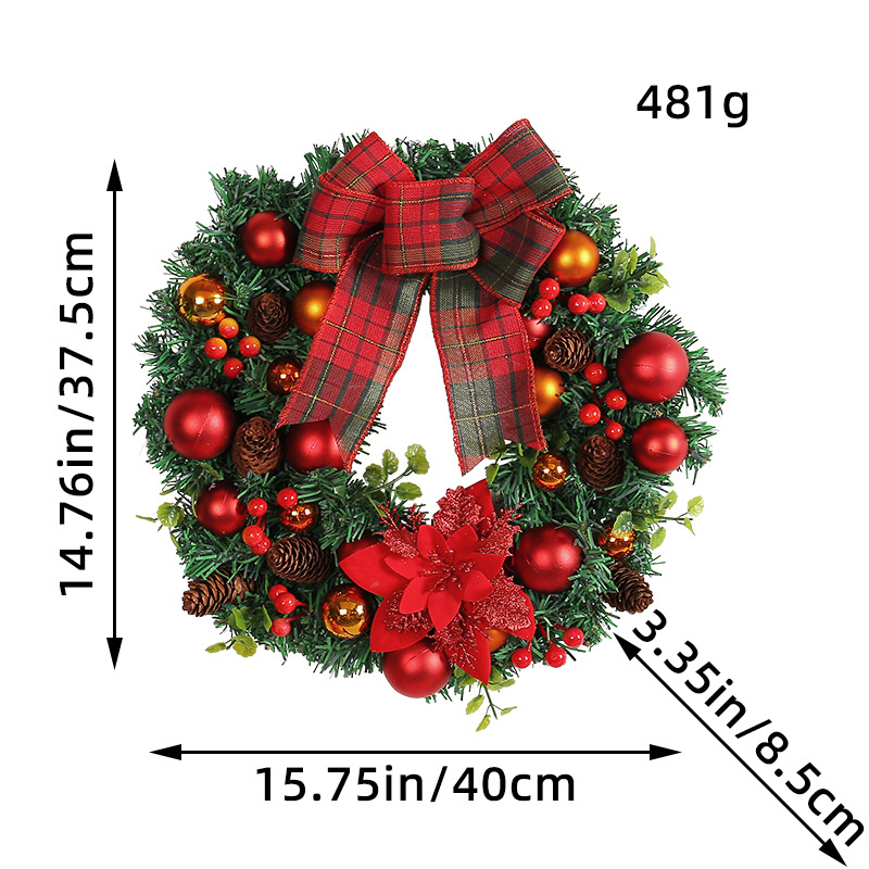 Hong Kong amor arco rojo Navidad bola Garland Amazon Navidad corona comercial ventana Navidad decoración colgante