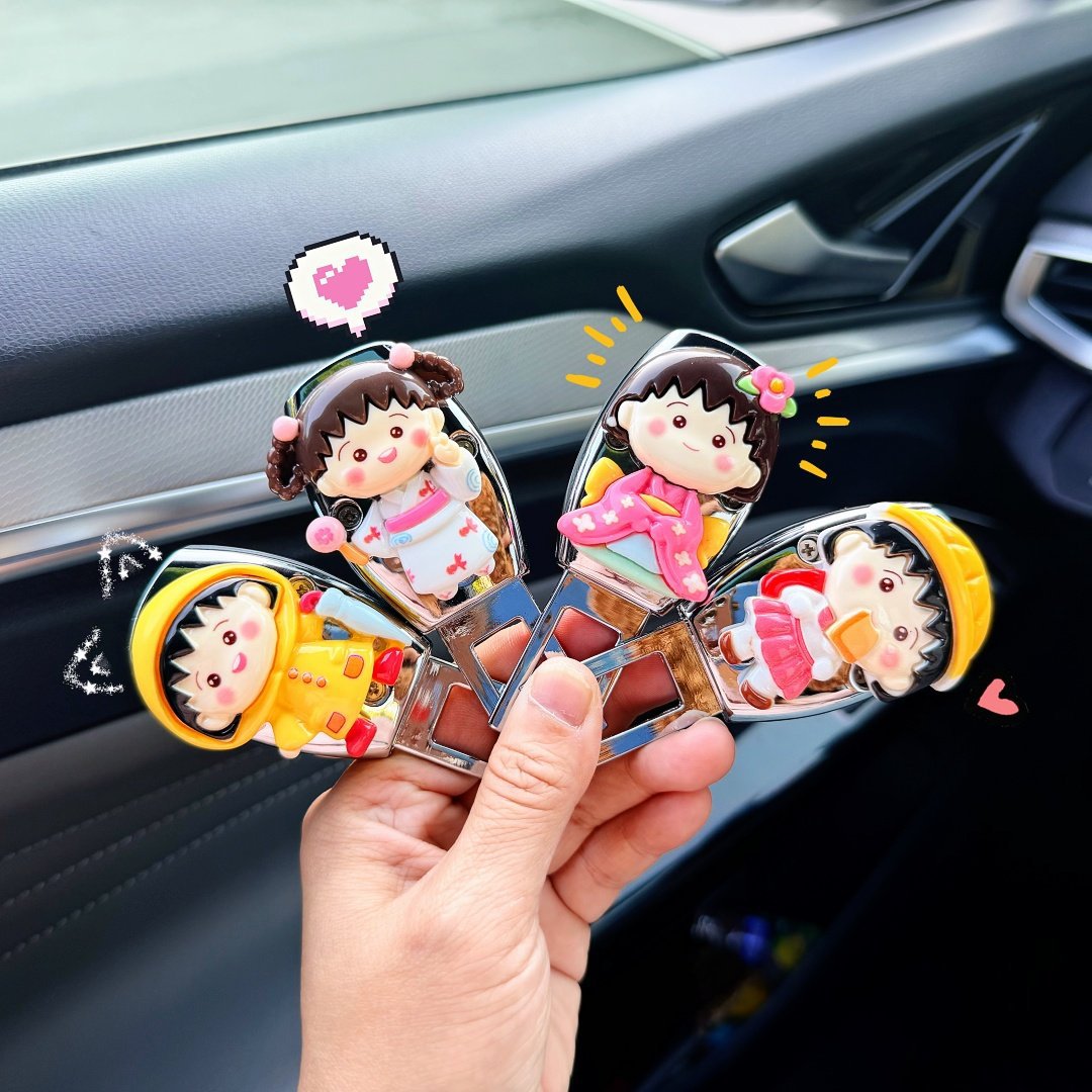 차량용 안전벨트 버클 삽입형 귀여운 캐릭터 장식