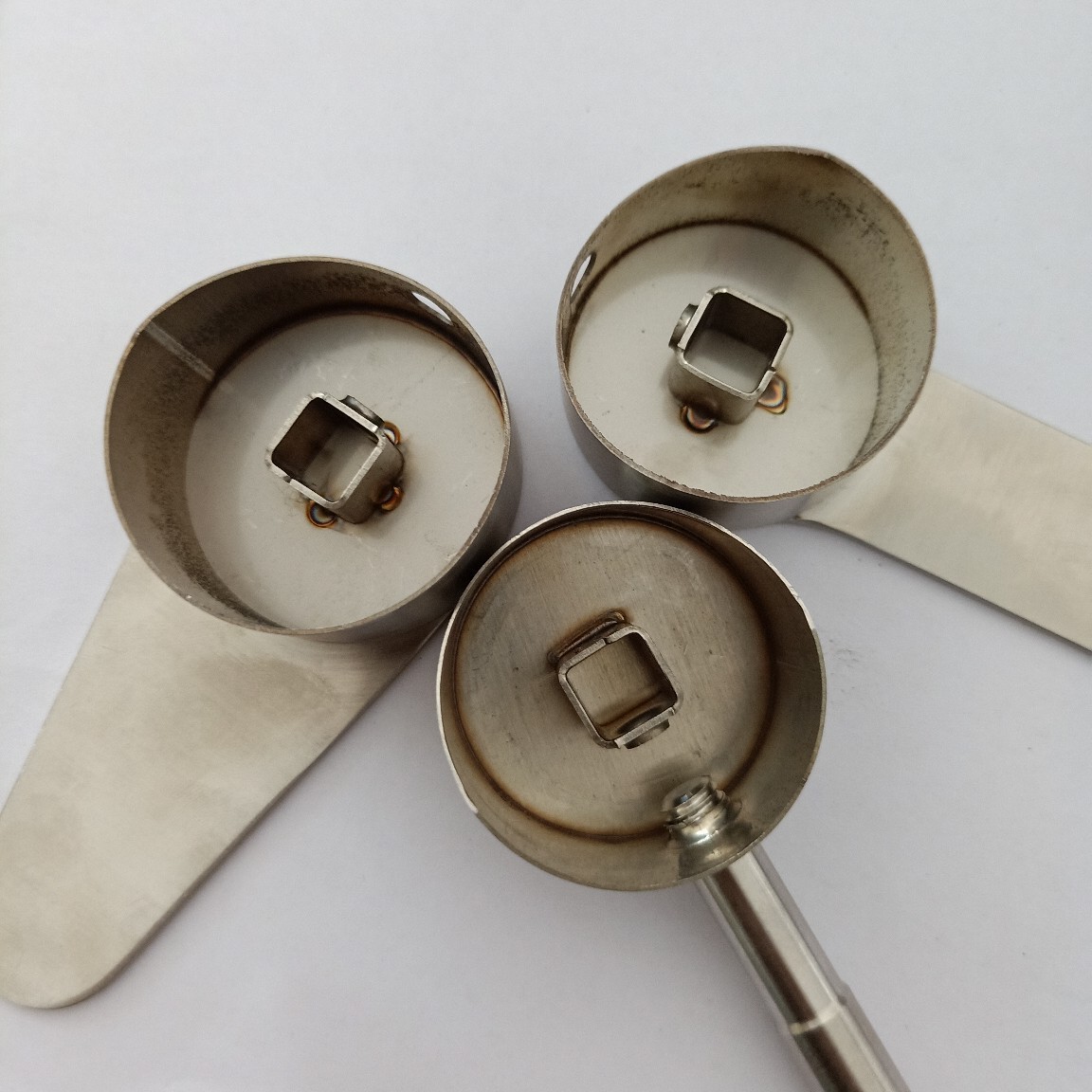 In-Stock Stainless Steel 304 Faucet Handle Basin Hot and Cold Water Mixing Valve Core Switch Handle Lever Brushed Finish