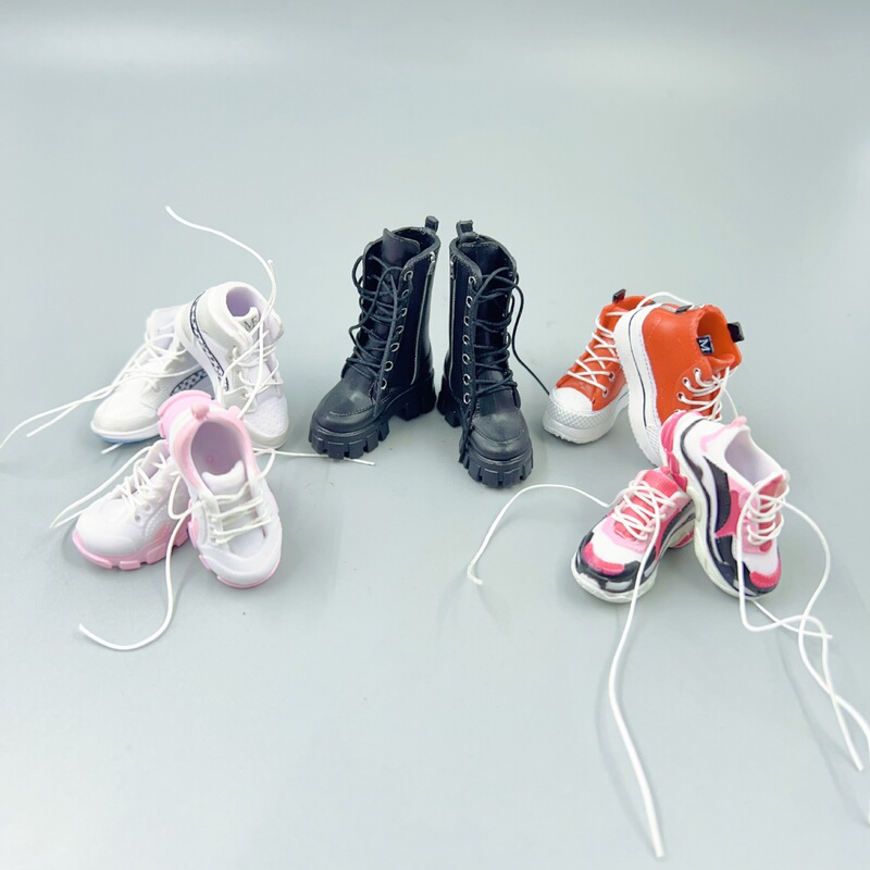 A Si Ob Little Fairy Body 12-Inch Dollhouse Accessories Miniature Versatile Sneakers Mini Model Shoes